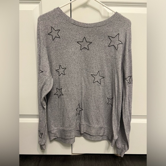 Oversized Star Grey Lightweight Cotton Pullover - Picture 5 of 5